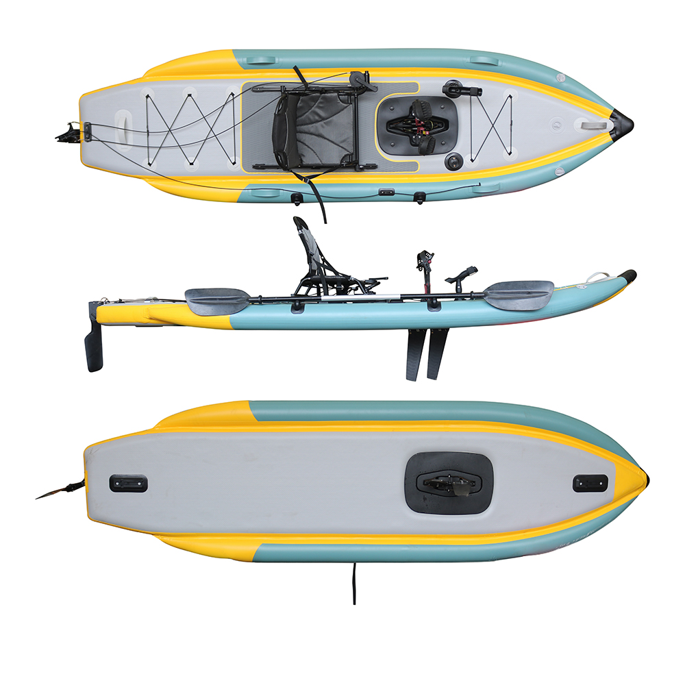 Fishing Kayak Sit On Top - 페달 추진 접이식 풍선형 PVC 싯온탑