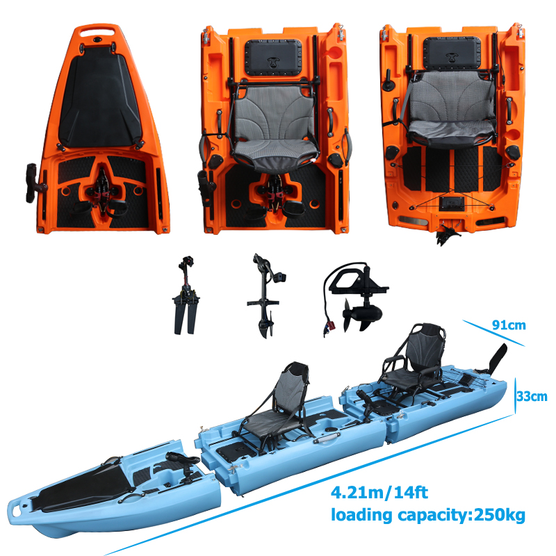 Fishing Kayak Seat - 14피트 2인용 분리형 페달 카약 싯온탑